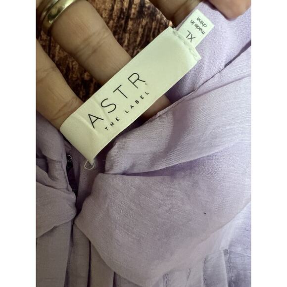 Astr the label Carina Mini dress lavender Sz XL Balloon Sleeves Party Open Back - Picture 5 of 13